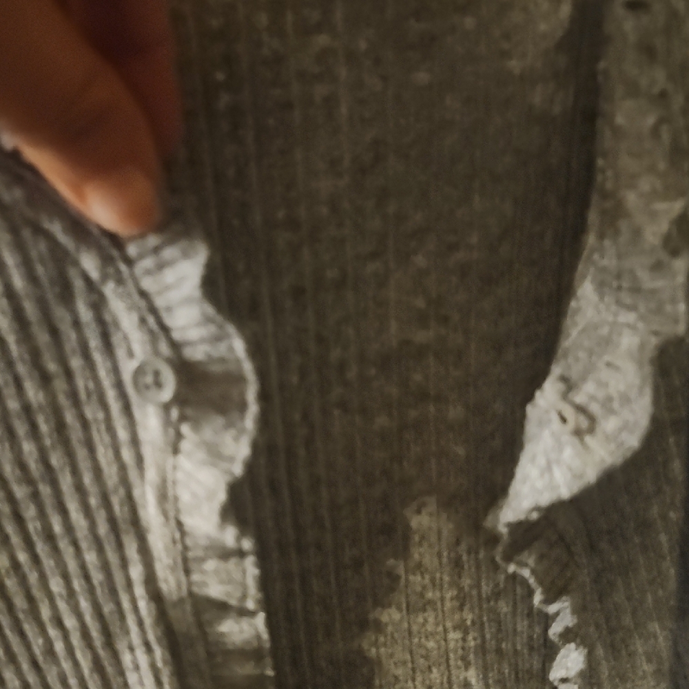 Gray Ruffled Girl's Sweater - Picture 3 of 5